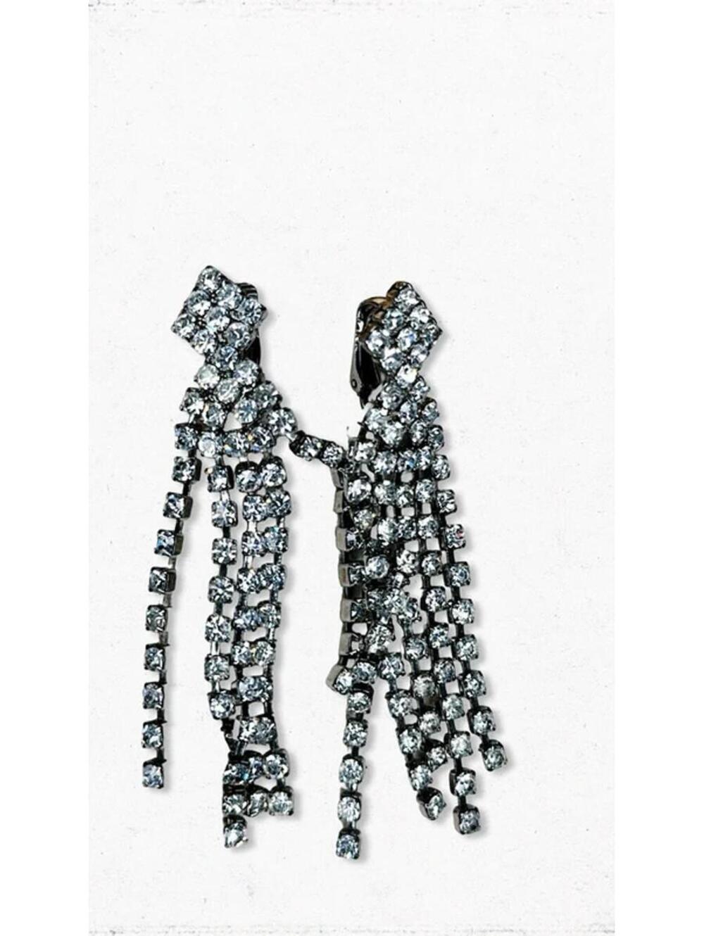 5782gc. Silvertone Vintage Bling Clip ONs